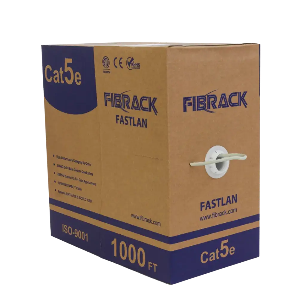Cable UTP Cat5e 24AWG 4 Pares Cobre Puro CM Gigabit Ethernet / FIBRACK FASTLAN