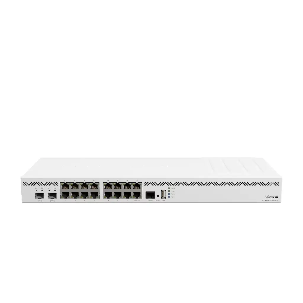 Router MikroTik CCR2004-16G-2S+ 16 Puertos Gigabit y 2 SFP+ 10G