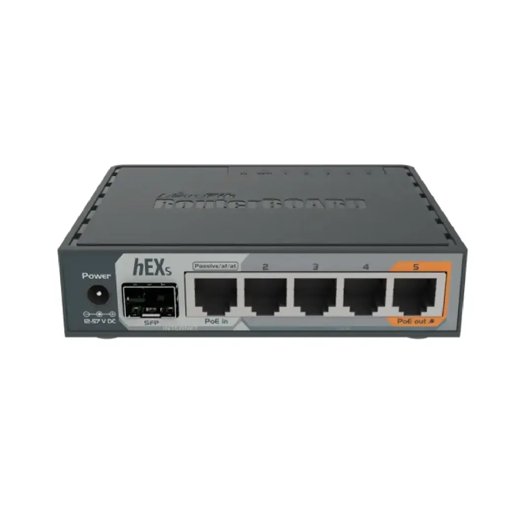 Router MikroTik hEX S RB760iGS 5 Puertos Gigabit + SFP con RouterOS L4