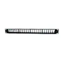 Patch Panel Blindado Cat 6A 24 Puertos RJ45 1U para Rack 19" / Fibrack