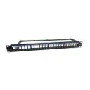 Patch Panel Blindado Cat6A 24 Puertos RJ45 1UR Rack 19” Alto Rendimiento / FIBRACK
