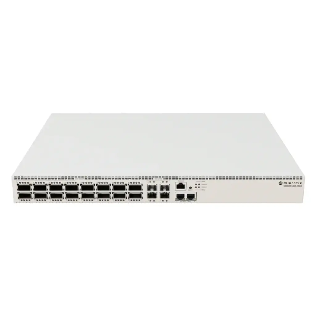 Switch MikroTik CRS520-4XS-16XQ-RM con 16 QSFP28 100G y 4 SFP28 25G