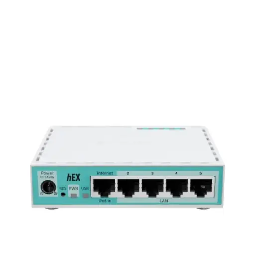 [1TEL.004.01.0394] Router MikroTik hEX E50UG 5 Puertos Gigabit RouterOS v7 Alto Rendimiento